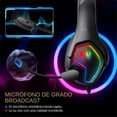 thumbnail image 2 of Auriculares para juegos G3000, auriculares con cable para ordenador con micrófono para escritorio, portátil, PS4, espuma viscoelástica, cuero proteico,Negro, 2 of 8