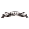 thumbnail image 5 of Kinbor 8ft Outdoor Metal Garden Bridge, Garden Arch Footbridge W/ 2 Safety Patterned Siderails, Dark Blonde, 5 of 8