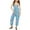 Sky Blue, variant on Girls Sleeveless Jumpsuit Girls Summer Outfits Overalls With Side Pockets Bowknot Girl Clothes