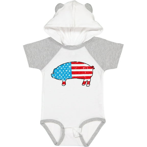 Inktastic Patriotic Pig Boys or Girls Baby Bodysuit