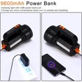 thumbnail image 3 of Rechargeable Torch 7000 Lumens IBAOLEA D Searchlight 6000mAh Super Bright Waterproof Handheld Flashlight Spotlight with USB Output as a Power Bank (Black-b) Red -, 3 of 7