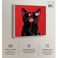 thumbnail image 2 of Candy Coated Coolness Canvas Cute Cat Art Prints by Art Remedy, Silver Frame, 30" x 30", 2 of 7