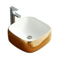 thumbnail image 5 of Fine Fixtures MV1616GO 16 x 16 ft. Square Modern Vessel Sink, Gold Finish & White on Inside, 5 of 8