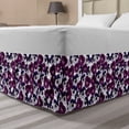 thumbnail image 1 of Pansy Bed Skirt, Violet Blossoms Pattern Flowering Petals of Garden Art Spring Meadow Art, Elastic Bedskirt Dust Ruffle Wrap Around for Bedding Decor, 4 Sizes, Multicolor and White, by Ambesonne, 1 of 2
