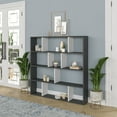 thumbnail image 7 of Ada Home Decor Hobdi 4 Tier Open Shelf Cube Modern Bookcase, Anthracite/White, 7 of 7