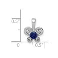 thumbnail image 5 of 925 Sterling Silver Rhodium Plated Created Sapphire Pendant, 5 of 5
