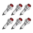 thumbnail image 1 of Unique Bargains Indicator Light DC 12V, LED Bulbs Red, Metal Shell Panel Mount 5/16' 8mm 6Pcs, 1 of 1