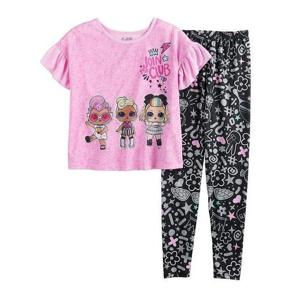 Girls 4-10 L.O.L. Surprise! Top & Bottom Pajama Set, Girl's, Pink