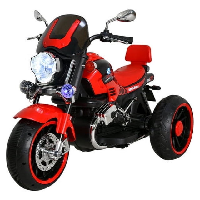 Moto Eléctrica Montable Little monkey Rojo 12v Niños de 2 A 5 Años Luces LED