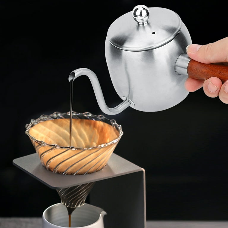 Coffee Pot, Long Spout Tea Kettle, For Tea, Coffee Kitchen Home Steel Color  500ml 