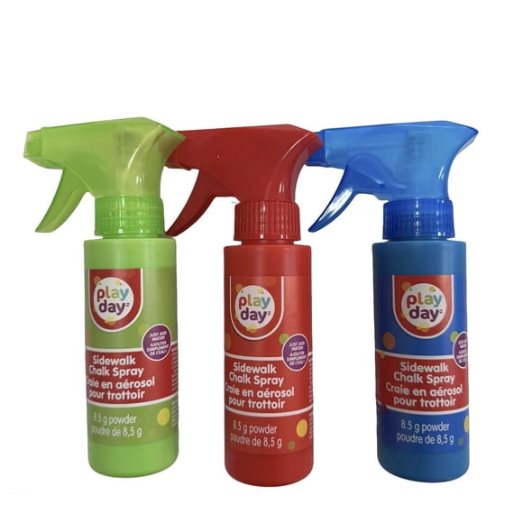 Play Day 3ct Chalk Spray Asst Age 3 Years
