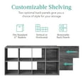 thumbnail image 4 of Best Choice Products 8-Cube Bookshelf, 11in Display Storage System, Organizer w/ Removable Back Panels - Dark Gray, 4 of 9