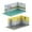 Yellow, Green, variant on Milaget 2pcs 1/24 Car Model Parking Lot Background Scene DIY Easy Assemble Display Case YellowWallBlackWall