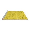 thumbnail image 2 of Ahgly Company Machine Washable Indoor Square Persian Yellow Traditional Area Rugs, 6' Square, 2 of 4