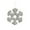 Silver#2, variant on Christmas Scene Arrangement with Multiple Ribbons & Sweet Trees | Desktop Party Decorations | Includes 3 Snowflake Hanging Ornaments | Festive Holiday Gift