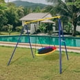 thumbnail image 2 of Gymax 40'' Flying Saucer Tree Swing Extra Large Heavy Duty A-Frame Steel Swing Stand, 2 of 10