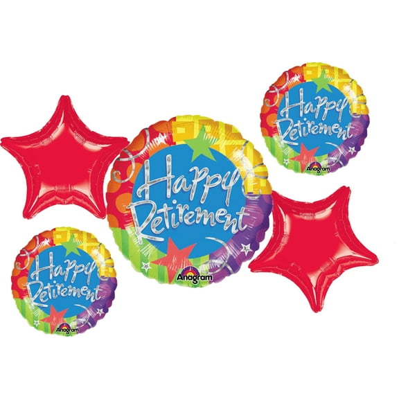 Happy Retirement Stars Bouquet Of Balloons