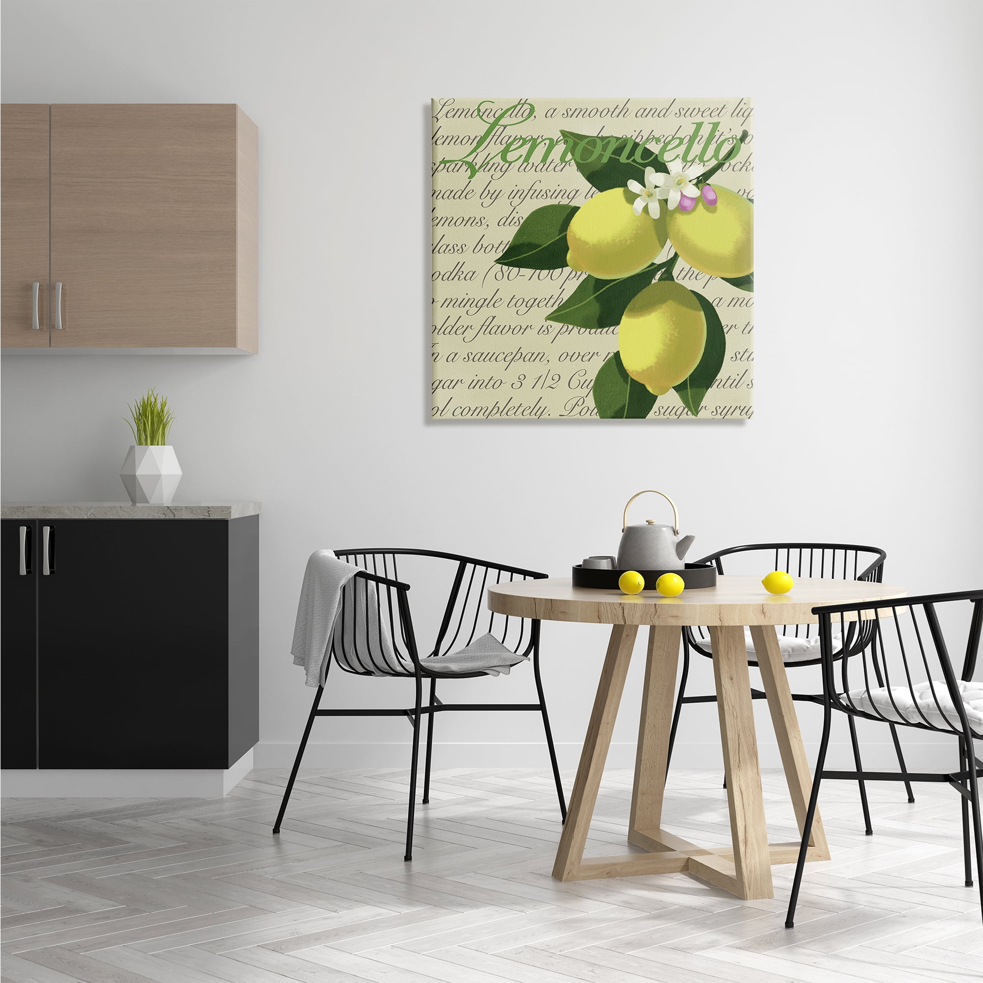 Stupell Industries Lemoncello Text Blooming Floral Lemon Branch Traditional Script, 30 x 30, Designed by Sally Springer Griffith