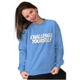 thumbnail image 4 of Funny Workout Pun Squat Goals Women Plus Size Crewneck Sweatshirt Brisco Brands 2X, 4 of 5