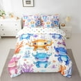 thumbnail image 2 of Erosebridal Cartoon Axolotl Bedding Sets Twin Size,Kawaii Animal Comforter Sets with Sheets,Cute Wildlife Bed in a Bag Twin size,Microfiber Ocean Room Decoration,Reversible,7-Piece, 2 of 6