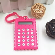 Mini Calculator Portable 8-Digit Lcd Display | Compact Basic Calculator for School Office Home | Small Desktop Calculator with Candy Color Buttons | Handheld Calculator for Students