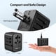 thumbnail image 5 of Adaptador de enchufe de viaje MOMAX universal tipo C/G/A/I con USB, 5 of 8