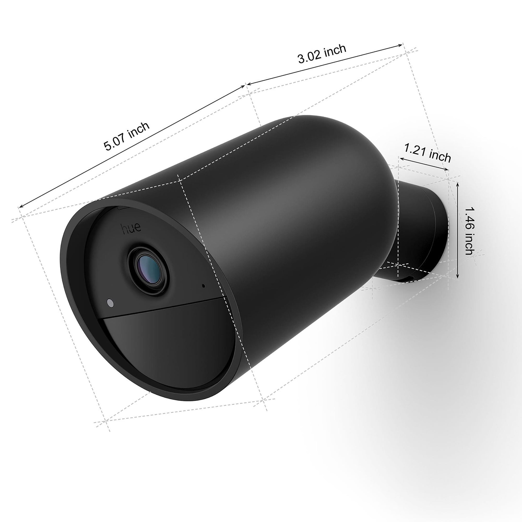 Philips Hue Secure Battery-Powered Smart Security Camera, Black