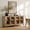 Oak, variant on WAMAPT Sideboard Buffet Cabinets with Glass Door, Kitchen Storage Cabinets, Wood Coffee Bar Tables with Adjustable Shelf, Accent Sideboard Storage Cabinet Table Dining Room, Living Room, Oak