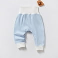 thumbnail image 2 of Odeerbi 3M-3Y Infant Boys Girls Cotton Bloomers Diaper Cover Pants Cute Drop Crotch Pants Solid Color High Waisted Snap Button Pants, 2 of 5
