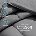 thumbnail image 4 of Bare Home Ultra-Soft 1800 Collection Down Alternative Comforter Duvet Insert - Twin/Twin-XL, Gray, 4 of 9