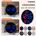 thumbnail image 3 of LED Digital Wall Clock Multifunctional Temperature Colorful Alarm Daily Clock Intelligent Household Display Clocks R1R1 Hanging, 3 of 8