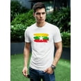 thumbnail image 2 of Paint Of The Flag Of Myanmar Tee Men's -Image by Shutterstock, 2 of 4