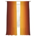 thumbnail image 7 of Burnt Orange Yellow Ombre Sheer Curtains 84 Inch Length 2 Panels Set, Modern Art Abstract Aesthetics Voile Window Treatment Rod Pocket Curtains Sheers Drapes for Bedroom/Living Room/Kitchen 52"x84"x2, 7 of 7