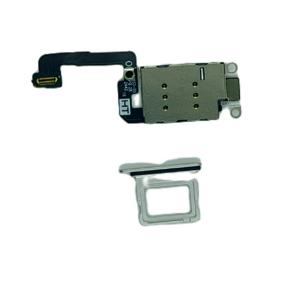 Dual Sim Reader and Sim Tray Compatible With iPhone 16 White