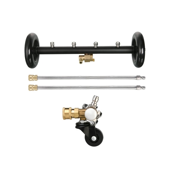 Tool Daily Dual-Function Undercarriage Cleaner with Swivel Wheel, Surface Cleaner for Pressure Washer, Underbody Car Wash Water Broom