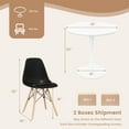 thumbnail image 3 of Gymax Ensemble de Salle à Manger 3 PCS Table à Manger Ronde Moderne 2 Chaises pour Cuisine de Petit Espace, 3 of 8