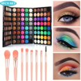 thumbnail image 1 of AMERTEER 9pcs SET Colors Eyeshadow Palette with 8pcs Pink Makeup Brushes Set Matte Shimmer Highly Pigmented Long Lasting Waterproof Eye Shadow Kit  Carnival/ Mardi Gras/ Masquerade, 1 of 5