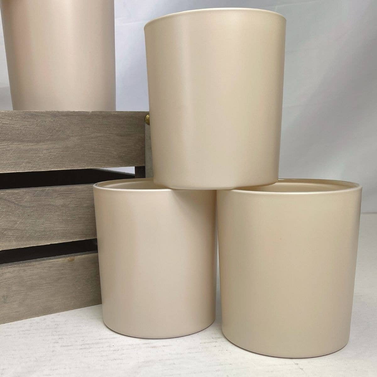 14 oz. Havana Matte Nude Empty Candle making Jar candle vessels for DIY candle-making projects (Box of 36) FREE SHIPPING