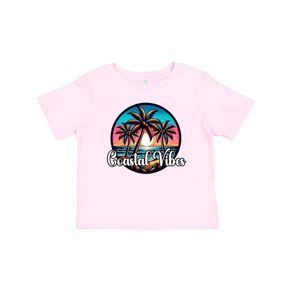 Inktastic Tropical Vacation Coastal Vibes Quote Girls Baby T-Shirt