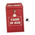 thumbnail image 3 of yotijay Metal Donation Box Safe Money Collection Box for Fundraising School Business Red, 3 of 9