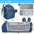 thumbnail image 3 of Baby Diaper Bag with Changing Station, Waterproof Diaper Bag Backpack for Moms Dads, Baby Shower Gifts, 3 of 7