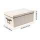 thumbnail image 2 of Organizador estilo cajón de caja de almacenamiento de ropa de tela plegable | Tejido duradero y que ahorra espacio | Beige | Fácil acceso con asa | 47x28x21 cm | 1 Bandeja de almacenamiento con, 2 of 6