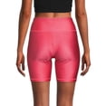 thumbnail image 2 of DKNY Womens High Shine High Waist Shorts, Pink, Medium, 2 of 2