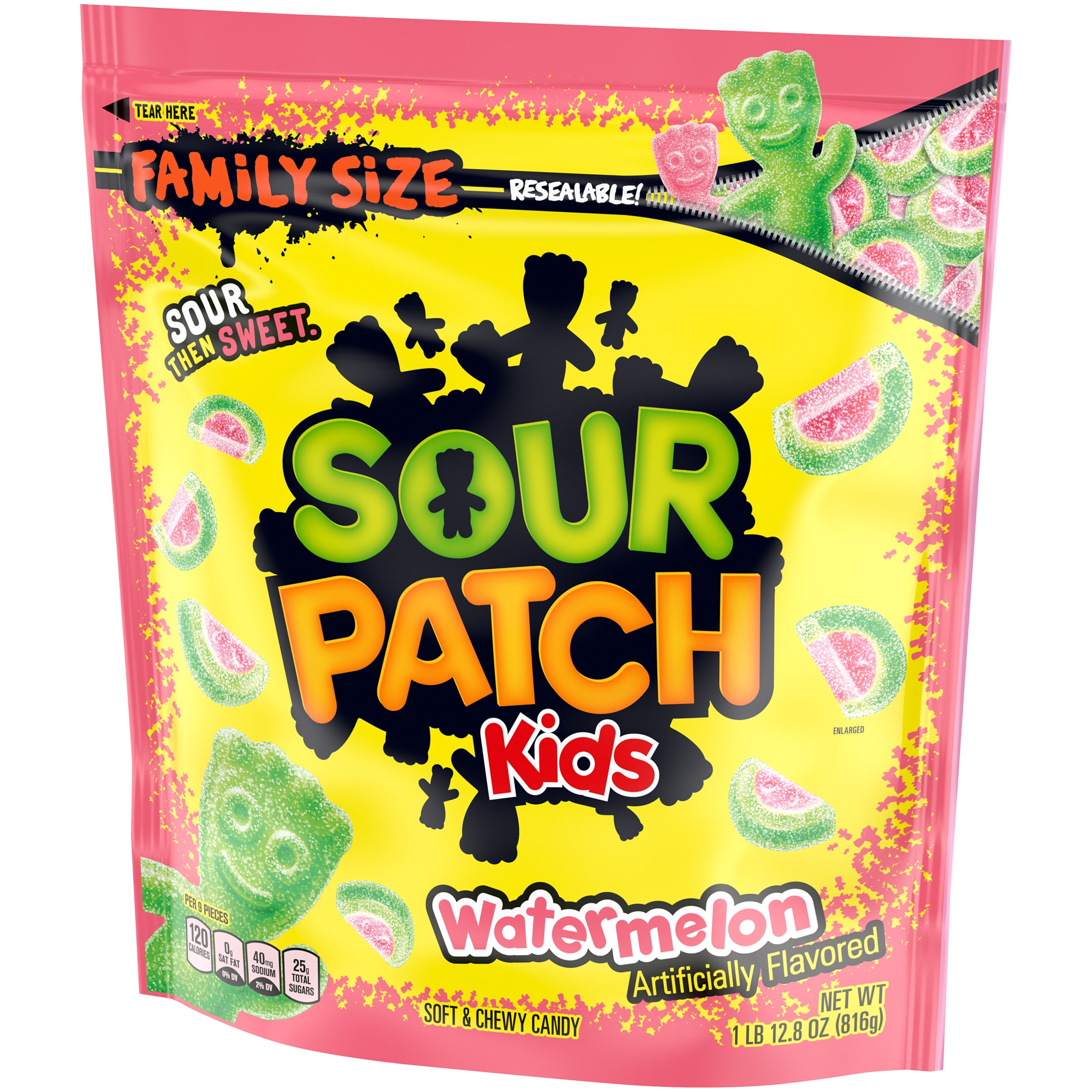 Sour Patch Kids Watermelon Soft Chewy Candy Family Size 1 8 Lb Bag Walmart Com Walmart Com