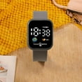 thumbnail image 3 of Fasijew Sporty Watch Square Dial Watch Earth Design Sport Watch Square Dial Touch Screen Big Number LED Digital Watch Silicone Wristband, 3 of 7