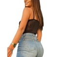 thumbnail image 6 of Franhais Women's Tank Tops Mesh Butterfly Embellishment Sleeveless Sling Design Slim Crop Summer Crop Tops, 6 of 9