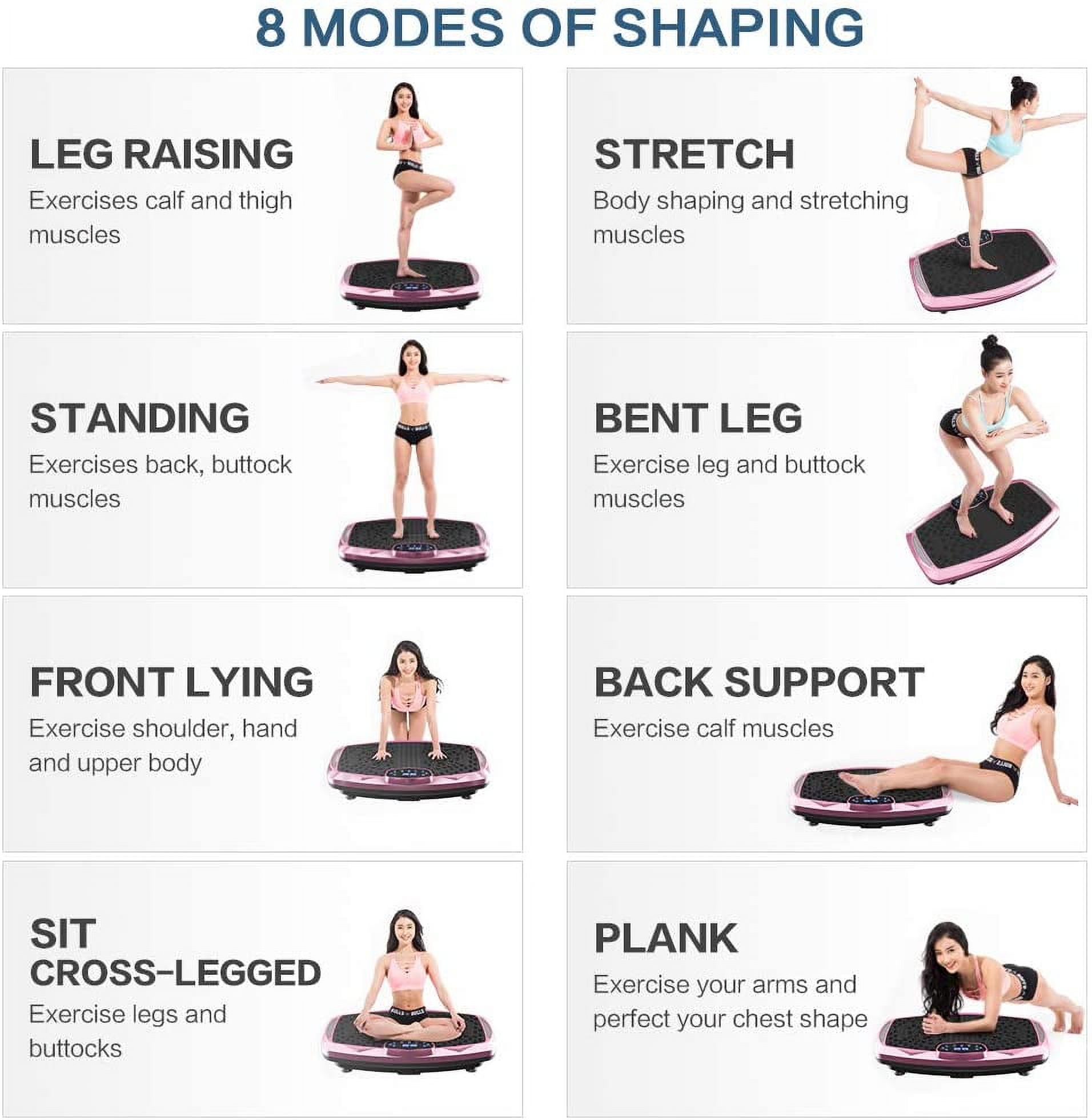 NIMTO Pink Vibration Plate Exercise Machine Whole Body Workout Home Fitness