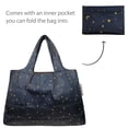 thumbnail image 5 of Wrapables Large & Small Foldable Tote Nylon Reusable Grocery Bags, Set of 2, Moon & Stars, 5 of 5