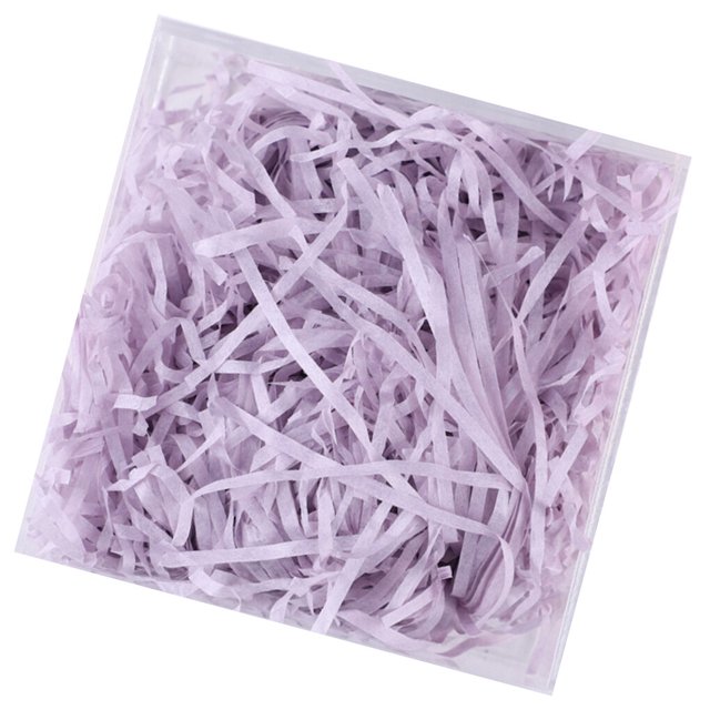 1 Pack Lafite Paper Raffia Filler Colorful Shredded Box Packaging Decoration Practical Wedding Party Easter New Year Purple to gray