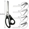 thumbnail image 2 of 9 Inch Pinking Shears for Fabric, Triangle Zig Zag Scissors, Ergonomic Grips, Ultra-Sharp, Professional Peaking Shears for Sewing, Craft, Dressmaking(Black,3mm), 2 of 5